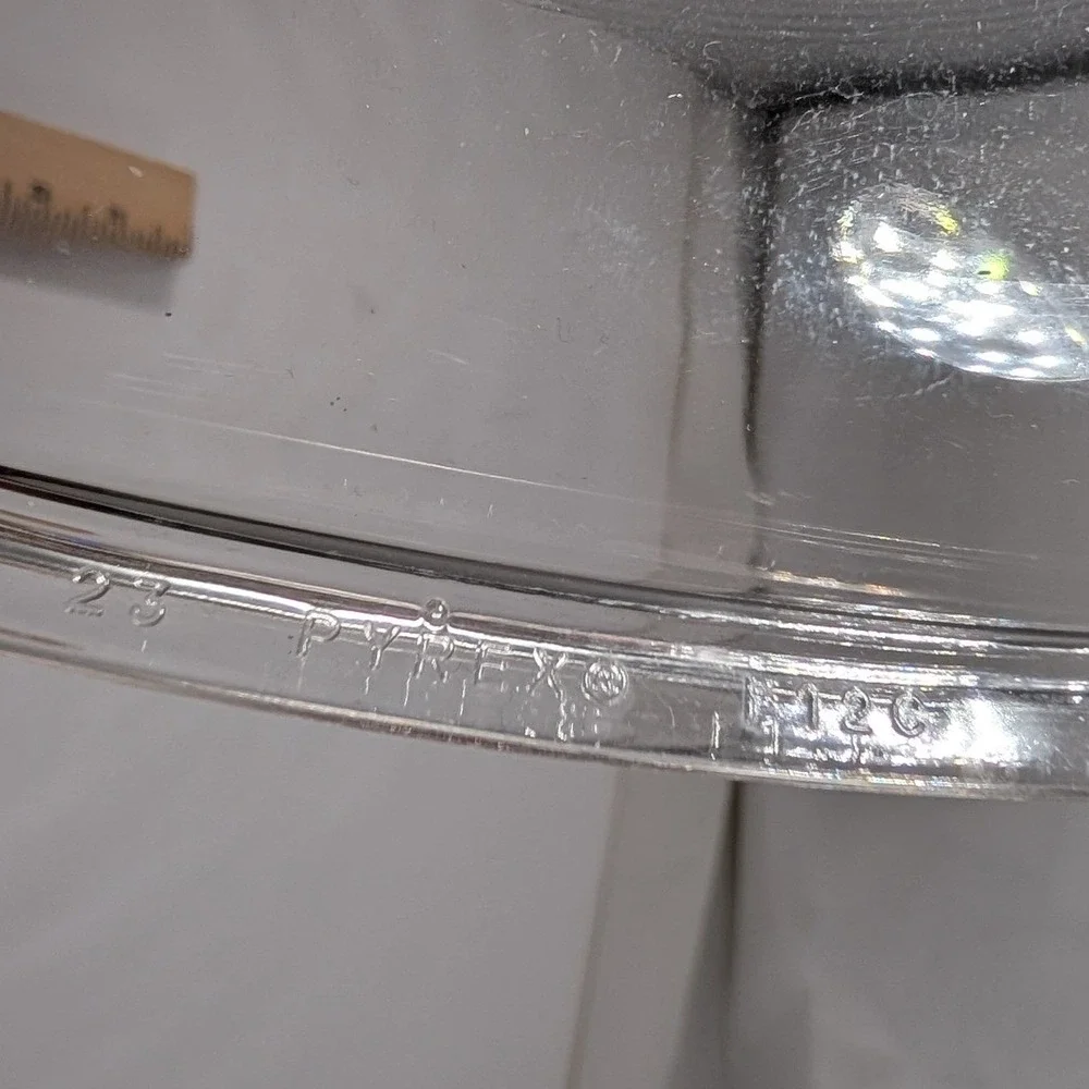 Pyrex F-12-C Clear Glass Oval Casserole Replacement Lid 8.5x6.5 1.5 Qt Dish
